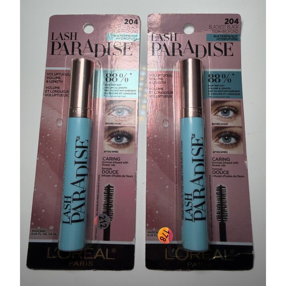 SET OF 2- L'Oréal Paris Voluminous Lash Paradise Mascara - Blackest Black
